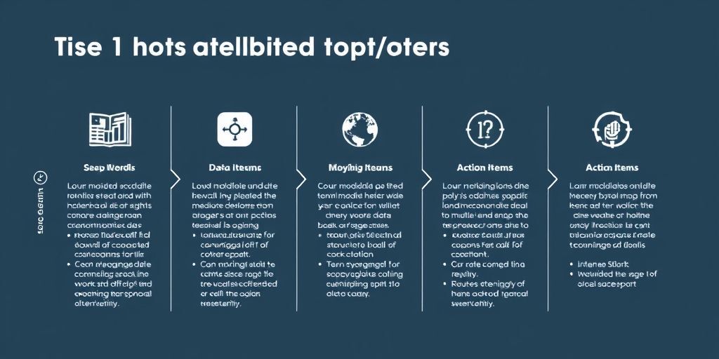 A final infographic concept board showing steps from data collection to storytelling, with a bold headline and action items, ready for team review.
